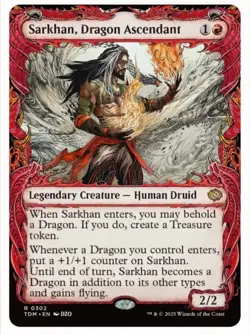 Sarkhan Dragon Ascendant (FOIL Showcase) | MTG TDM Tarkir Dragonstorm Rare | NM - Image 2