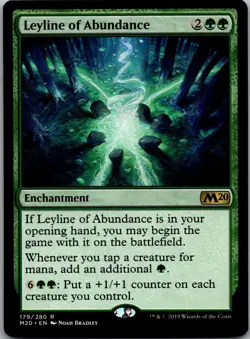 Leyline of Abundance 179 Rare Core Set 2020 Magic: The Gathering Lightly Played - Image 1