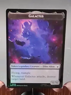 Galactus Squirrel Double-Sided Token Marvel Super Heroes MTG Foil Near Mint - Image 1