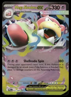 Pokemon Cards Mega Slowbro ex 031/084 Holo Pitch Black Double Rare NM *2 - Image 1