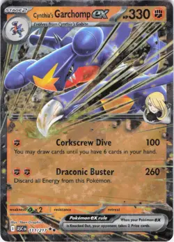 Cynthia's Garchomp ex Ascended Heroes 111/217 Holo Pokemon TCG NM - Image 1