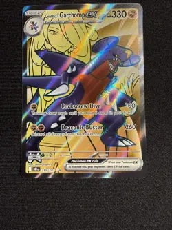 Cynthia's Garchomp ex 215/182 Full Art Destined Rivals NM Pokemon TCG - Image 1
