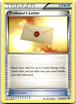 Pokemon Professor's Letter BREAKthrough BKT #146/162 Uncommon LP FILL YOUR SET!! - Image 1
