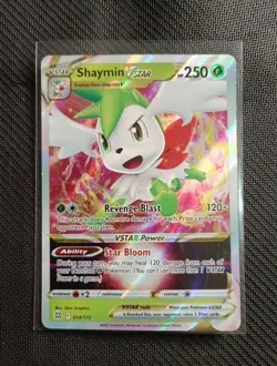 Pokemon TCG Shaymin Vstar Sword & Shield Mfg: Brilliant Stars 014/172 Holo Ultra - Image 1