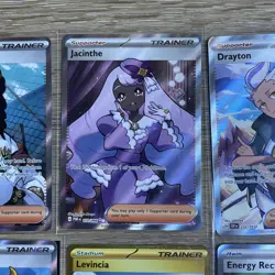 Pokemon TCG 13 Full Art Holo Trainer Lot, Rosas encouragement, Jumbo ice cream - Image 3