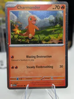 Charmander • 007/091 • Cosmos Holo • Pokemon • Paldean Fates Promo - Image 1