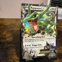 Pokemon Rayquaza EX Holo Ultra Rare 75/108 Roaring Skies EN 170 LP - Image 2