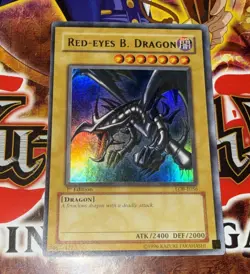 Yugioh Red-Eyes B. Dragon LOB-E056 1st Edition Ultra Rare (LP) - Image 1