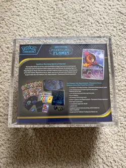 Phantasmal Flames Pokemon Center ETB Sealed In Acrylic Case - Image 2