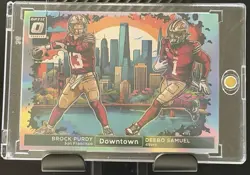 (RP) Panini 2024 Donruss Optic Downtown Duos #2 Brock Purdy Deebo Samuel 49ers - Image 1