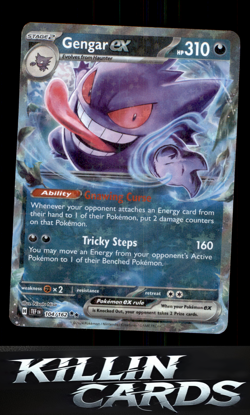 Gengar ex - 104/162 104/162 Pokemon Double Rare SV05: Temporal Forces Card NM - Image 1