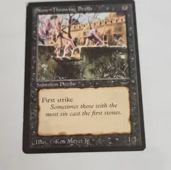 Wizards of the Coast Stone-Throw Devils MTG Revised Black Common 1/1 B - Image 1