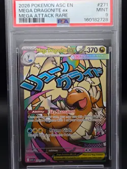 Mega Dragonite EX 271 Attack Rare Ascended Heroes Pokemon PSA 9 - Image 1