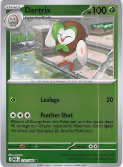 Dartrix Perfect Order 011/088 Reverse Holo Pokemon TCG NM - Image 1