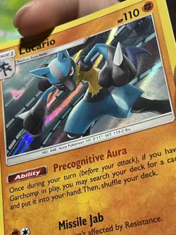 Lucario 67/156 Holo Rare Ultra Prism Pokemon Holo Moderately Played - Image 3
