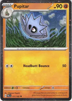 Pupitar Paldea Evolved 111/193 Cosmos Holo Pokemon TCG NM - Image 1