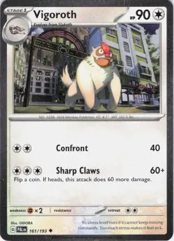 Vigoroth Paldea Evolved 161/193 Cosmos Holo Pokemon TCG NM - Image 1