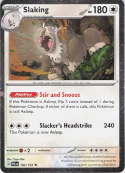 Slaking Paldea Evolved 162/193 Cosmos Holo Pokemon TCG NM - Image 1