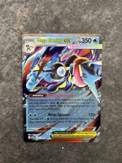 Mega Greninja ex 022/086 Double Rare ME04: Chaos Rising Pokemon MINT MT - Image 1
