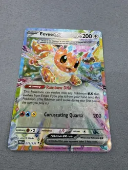 Eevee ex 075/131 Prismatic Evolutions Double Rare Holo Pokemon TCG MINT MT - Image 3