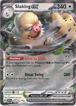 Slaking ex Surging Sparks 147/191 Holo Pokemon TCG NM - Image 1
