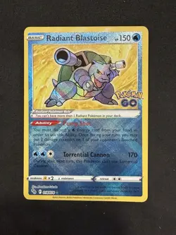 Radiant Blastoise 018/078 Pokemon GO Holo - Image 1