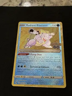 Radiant Blastoise 018/078 Pokemon GO Holo - Image 2