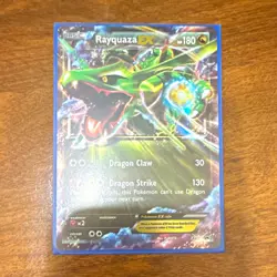 Pokemon Co Rayquaza EX XY69 XY Ultra Rare Holo Dragon Basic 180 HP 2015 Eng - Image 1