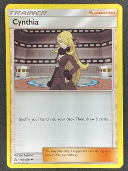 Pokemon Cynthia 119/156 UPR Ultra Prism LP/NM - Image 1