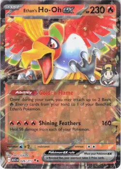 Ethan's Ho-Oh ex Ascended Heroes 026/217 Holo Pokemon TCG NM - Image 1