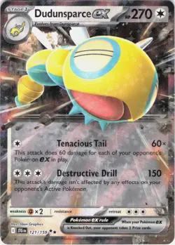 Dudunsparce ex Journey Together 121/159 Holo Pokemon TCG NM - Image 1