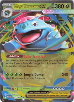Mega Venusaur ex Mega Evolution 003/132 Holo Pokemon TCG NM - Image 1