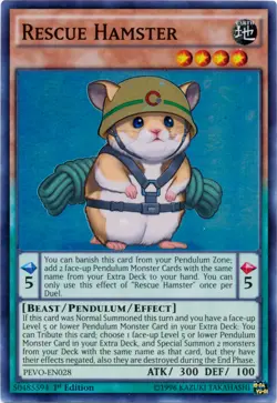 Rescue Hamster - PEVO-EN028 - Super Rare - 1st Edition x3 - Lightly Played - Image 1