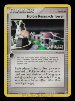 Pokemon Card Holon Research Tower 94/113 Delta Species Reverse Holo LP 2005 - Image 1