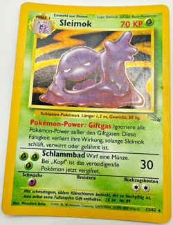 Pokemon Karte TCG Sleimok 13/62 Fossil Holo Rare Vintage WOTC GD Deutsch - Image 1