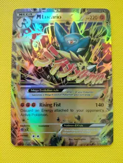 Mega M Lucario EX 55/111 Furious Fists Ultra Rare Holo Pokemon Card HP - Image 1