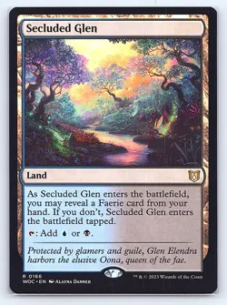 Secluded Glen 166 Rare Commander: Wilds of Eldraine Magic: The Gathering LP - Image 1