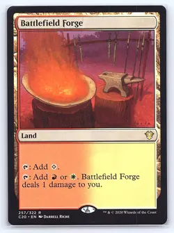 Battlefield Forge 257 Rare Commander 2020 Magic: The Gathering Lightly Played - Image 1