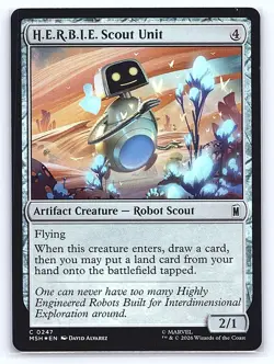 H.E.R.B.I.E. Scout Unit 247 Marvel Super Heroes Magic: The Gathering Foil NM - Image 1