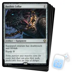 BASILISK COLLAR X4 Commander Legends: Battle For Baldur's Gate Magic MTG CARD - Image 1