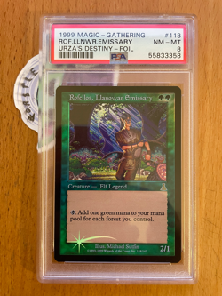 PSA 8 FOIL Rofellos LLanowar Emissary Urza's Destiny Magic the Gathering NM-MT - Image 1