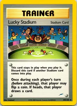 Lucky Stadium 100/105 Uncommon Neo Destiny Pokemon Unlimited Near Mint - Image 1