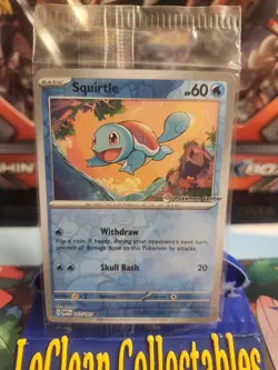 Factory Sealed Pokemon TCG Squirtle 007/165 Pokemon Center Stamped Promo - Image 1
