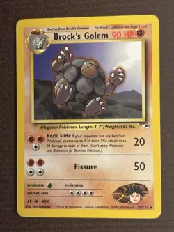 Pokemon Cards: Gym Heroes Rare: Brock's Golem 20/132 - Image 1