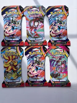Pokemon TCG Chaos Rising Sleeved Booster Pack Set 6 Packs New Sealed - Image 1