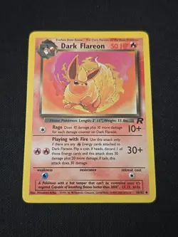 Dark Flareon 35/82 Team Rocket Regular WOTC Vintage Pokemon TCG LP - Image 1