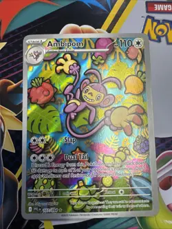 Pokemon TCG Ambipom Full Art 107/094 Phantasmal Flames Mega Evolution Ultra Rare - Image 1