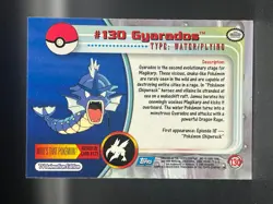 Topps TV Animation Edition Gyarados #130 English Pokemon Card 1999 - Image 2
