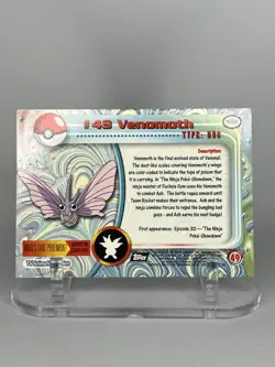 Topps Pokemon Topps Series 1 TV Animation Edition Venomoth #49 Holo English - Image 2