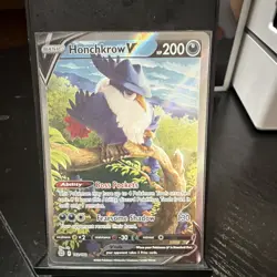 Pokemon TCG Honchkrow V Full Art Ultra Rare Holo SWSH09: Brilliant Stars 162/172 - Image 1